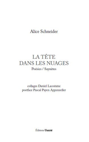 La tête dans les nuages : poésies, saynètes book