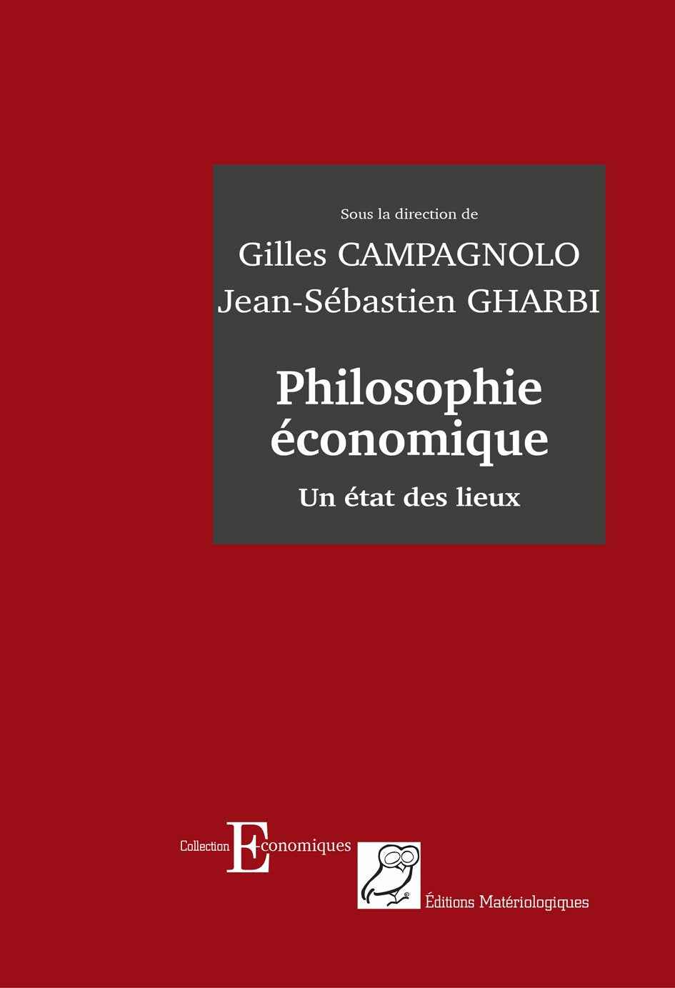 Philosophie économique: Un état des lieux book