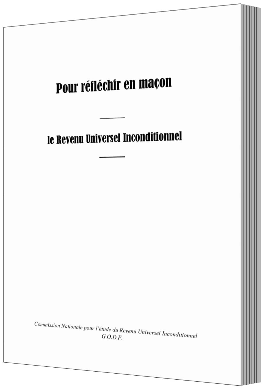 Revenu Universel Inconditionnel - Reflechir en franc-maçon book