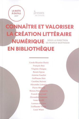 Connaître et valoriser la création littéraire numérique en bibliothèque book