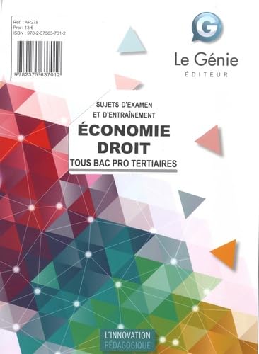 Economie-droit Tous Bac Pro tertiaires: Sujets d'examen et d'entraînement book