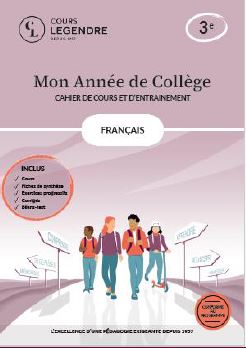 Mon année de collège : français 3e : cahier de cours et d'entraînement Education & Training