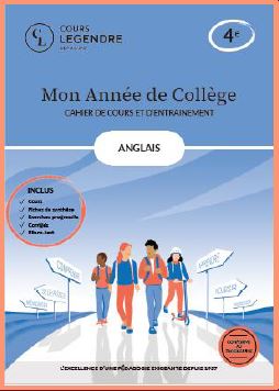 Mon année de collège : anglais 4e : cahier de cours et d'entraînement, conforme au programme Education & Training