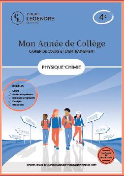 Mon année de collège : physique chimie 4e : cahier de cours et d'entraînement book