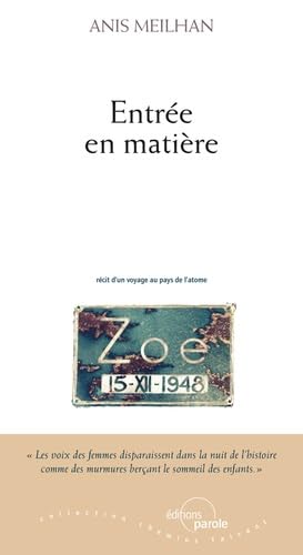 Entrée en matière: Récit d'un voyage au pays de l'atome book