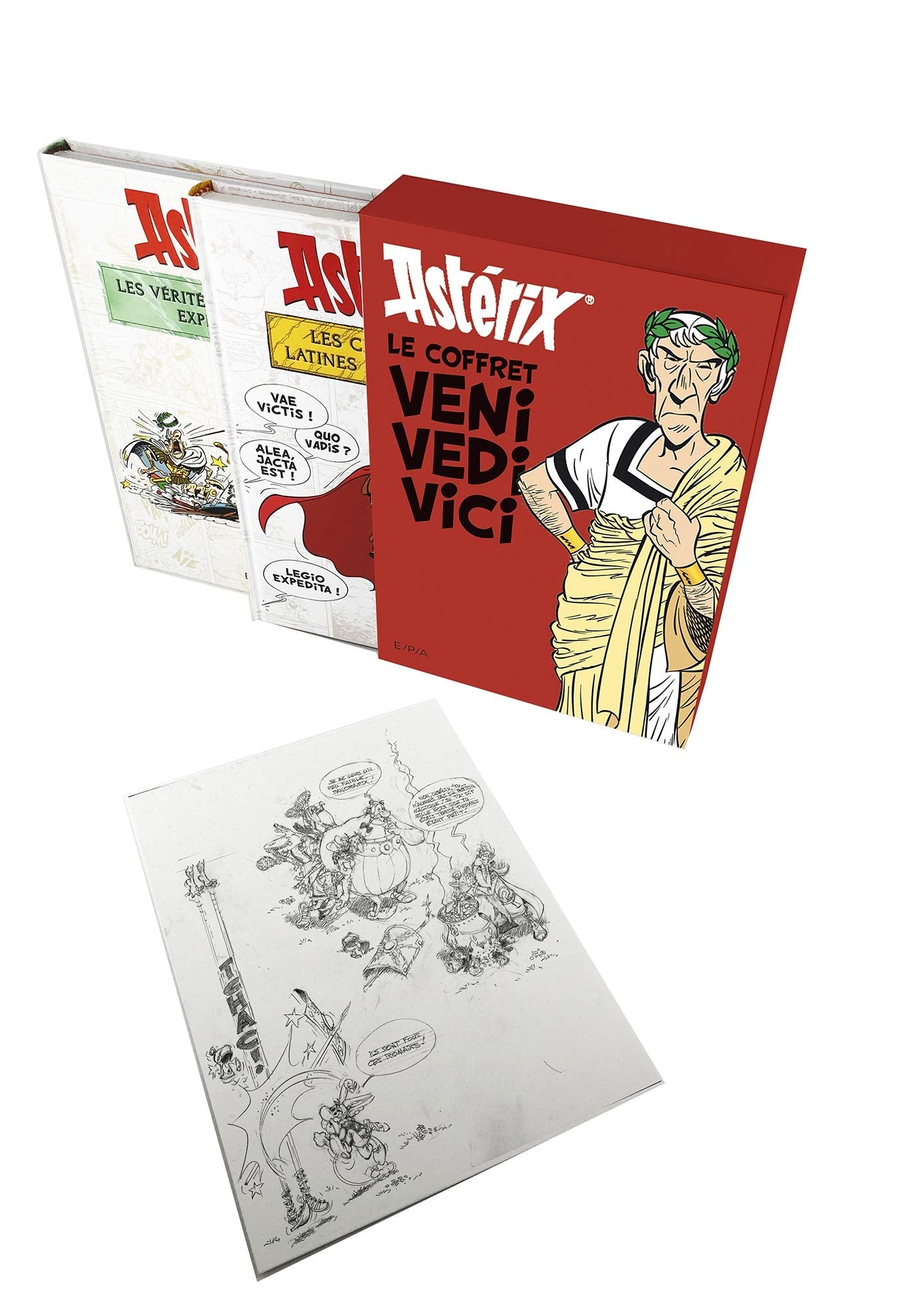 Astérix - Le coffret Veni Vidi Vici: Coffret en 2 volumes : Les citations latines expliquées ; Les vérités historiques expliquées ; avec 1 ex-libris Manga