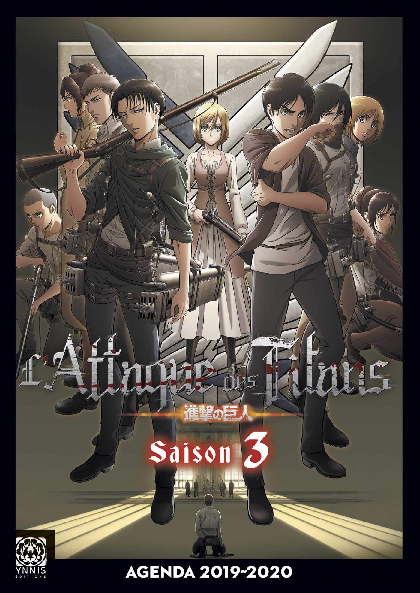 Agenda L'Attaque des Titans 2019-2020 Manga