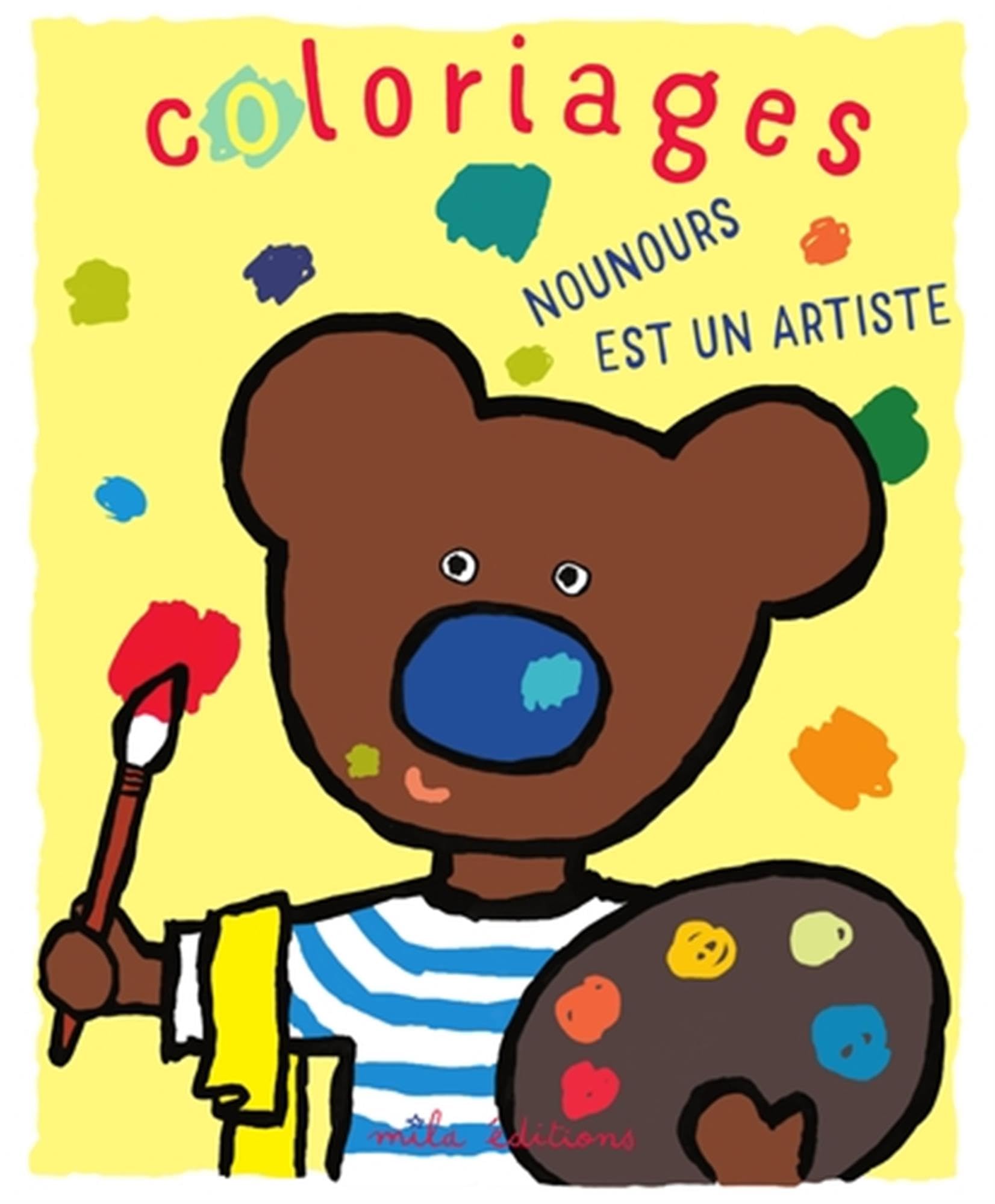 Coloriages : Nounours est un artiste book