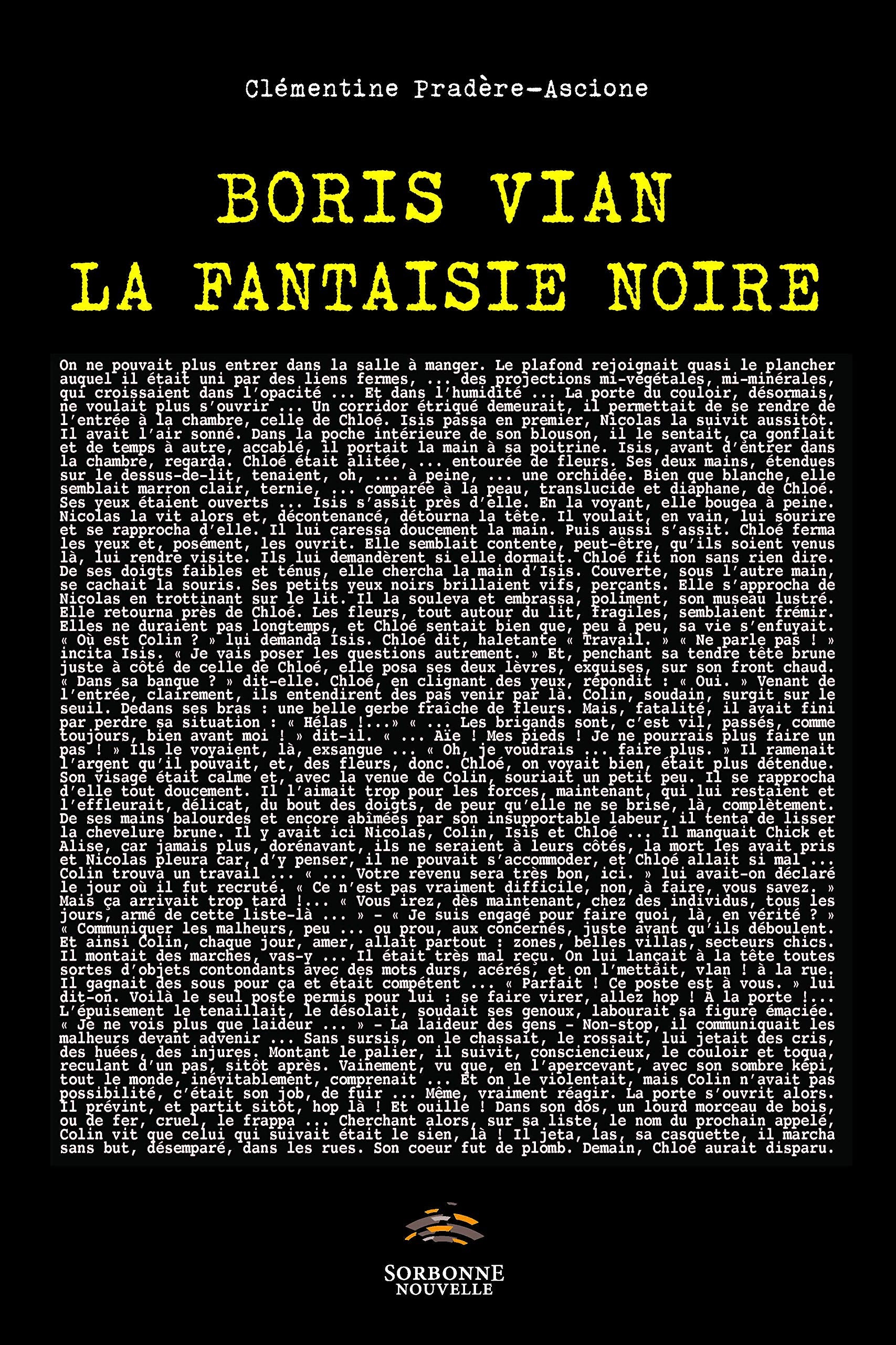 BORIS VIAN, LA FANTAISIE NOIRE book