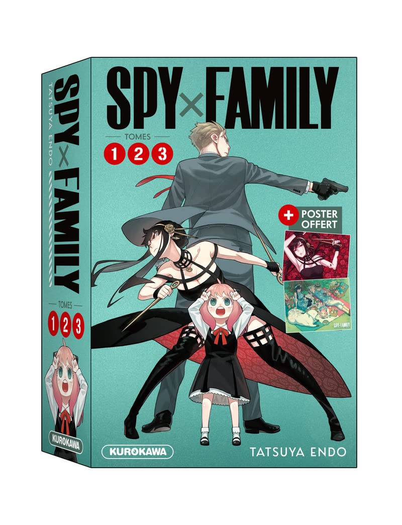 COFFRET - Spy x Family - tomes 1-2-3 + poster Manga