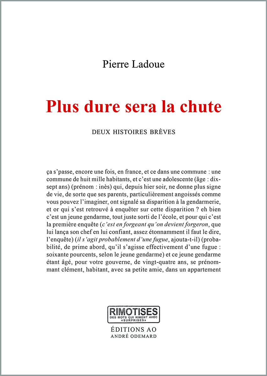 Plus dure sera la chute: Deux histoires brèves book