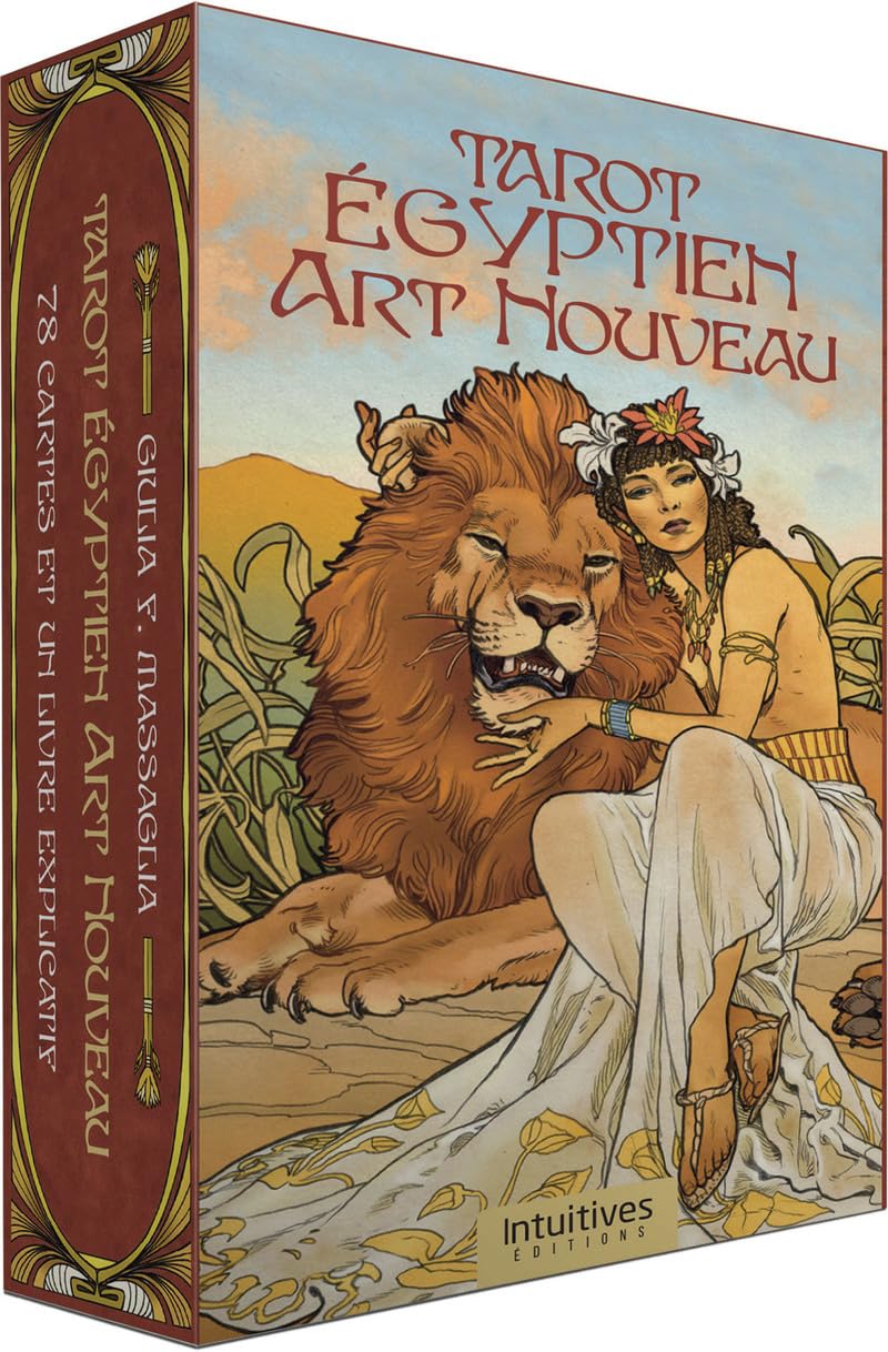 Coffret Tarot Égyptien Art nouveau book