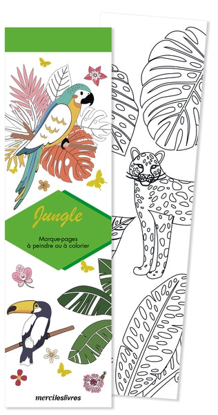 Jungle : marque-pages à peindre ou à colorier book