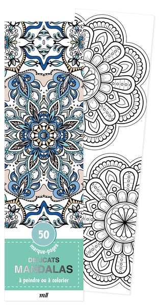 Délicats mandalas : 50 marque-pages à peindre ou à colorier book