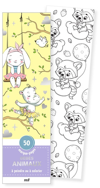 Bébés animaux : 50 marque-pages à peindre ou à colorier Hobbies & Crafts