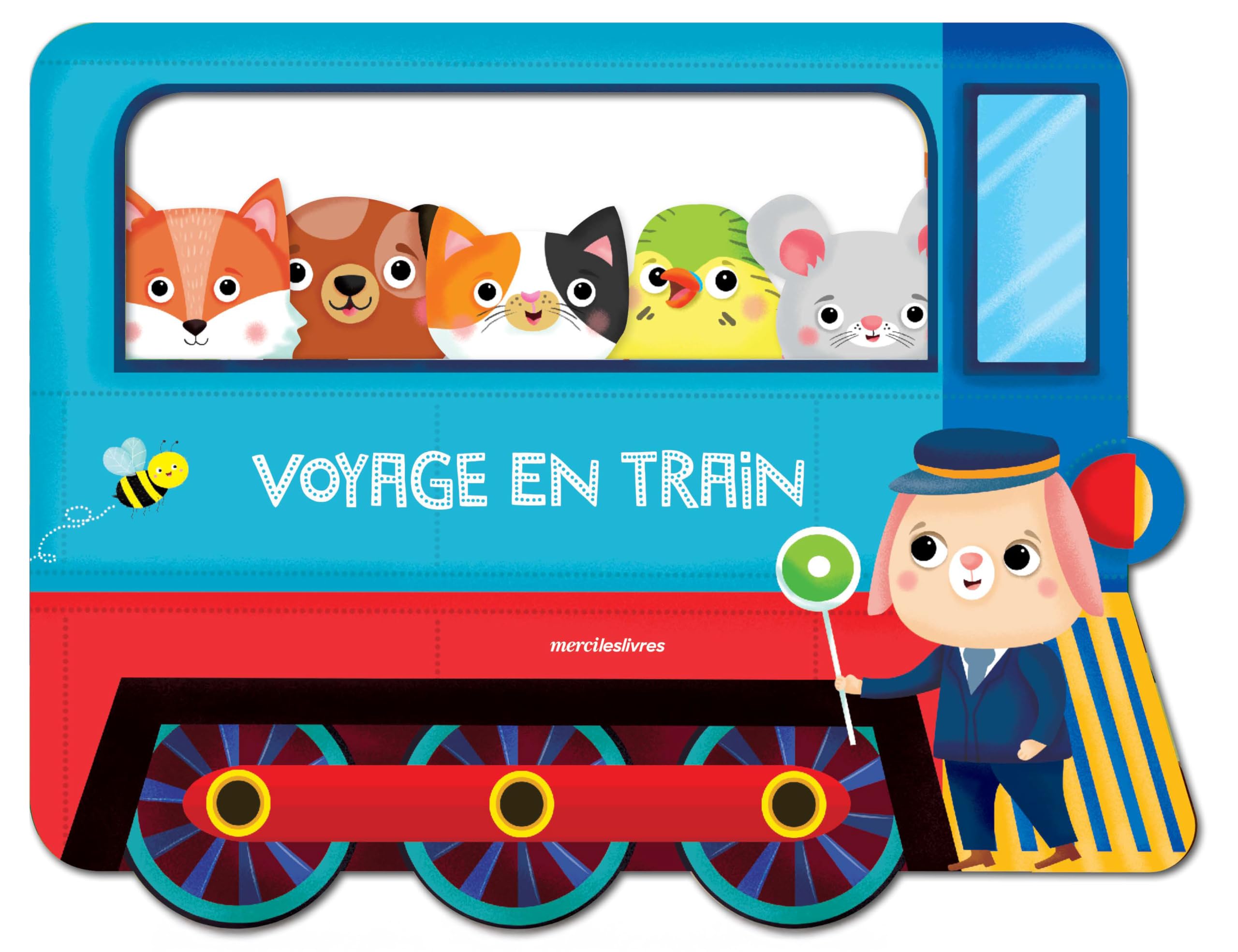 Voyage en train: Livre tout-carton avec poignée et formes découpées book