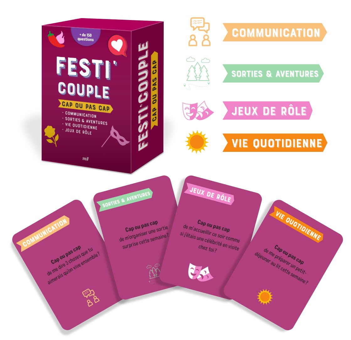 Festi'Couple - Cap ou pas cap: 80 cartes pour jouer à deux book