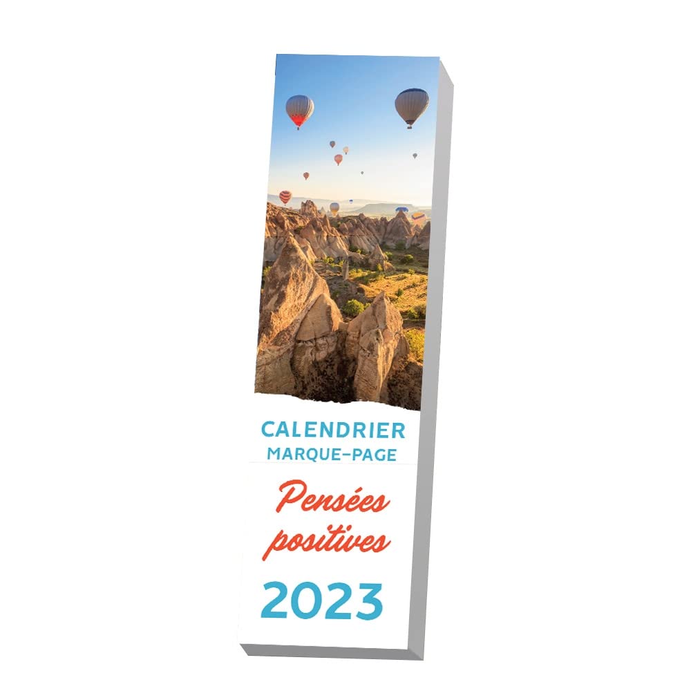 Calendrier marque-pages Pensées positives 2023 - 1 photo avec citation par semaine détachable book