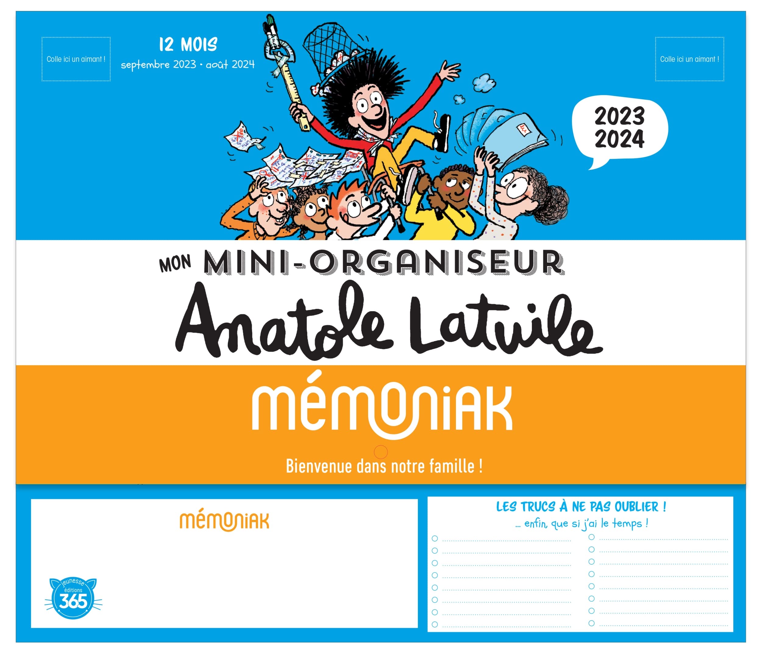 Mini-organiseur scolaire primaire Anatole Latuile 2023-2024, organisation enfants book