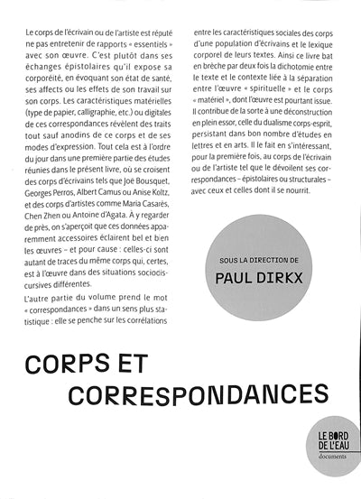 Product Image: Corps et correspondances