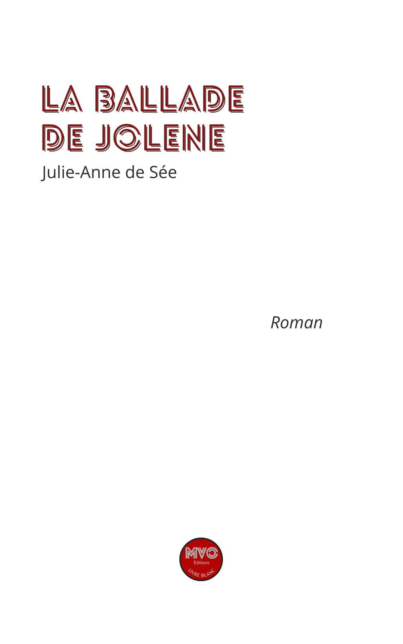 La ballade de Jolene book