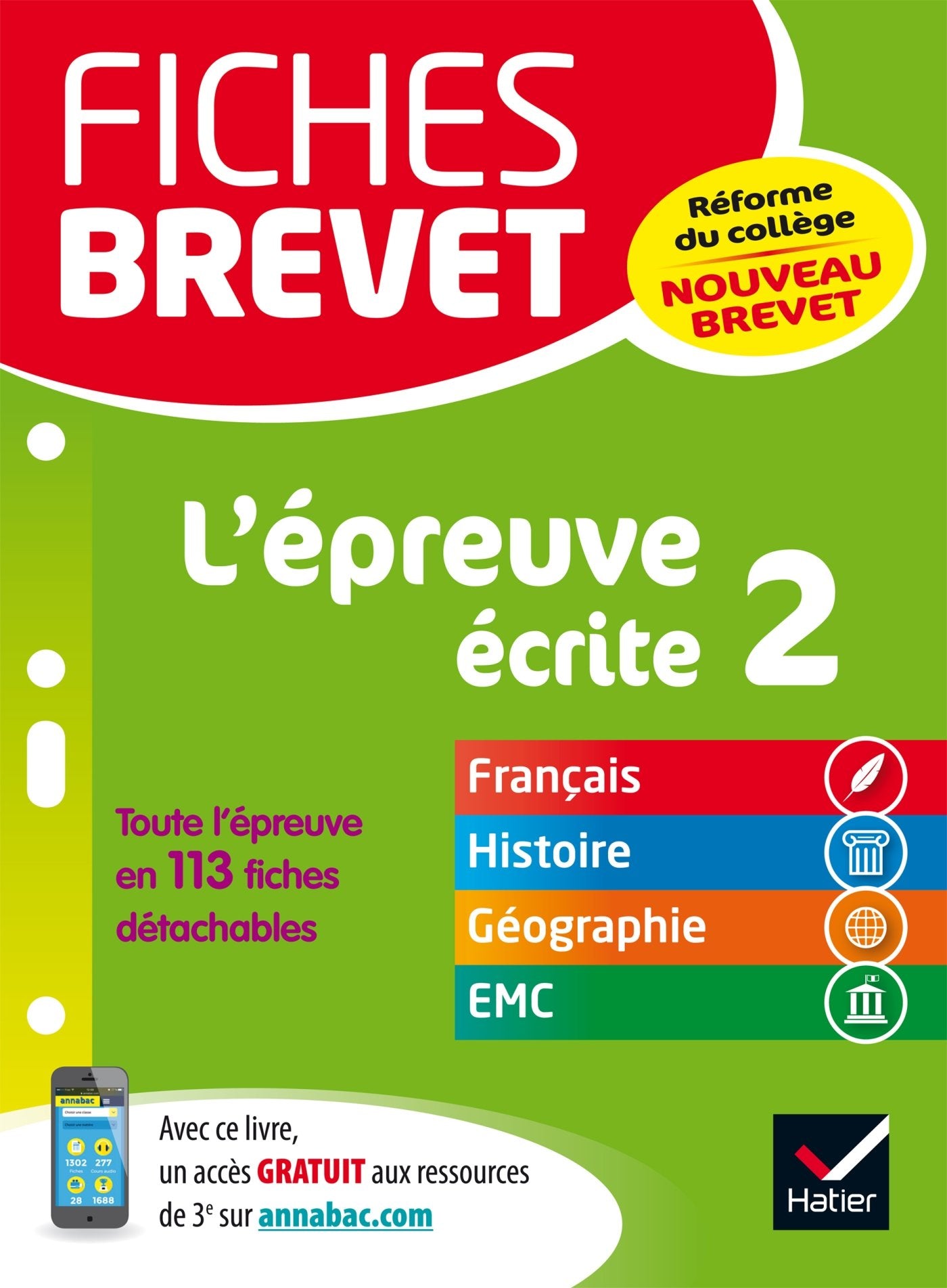 L'épreuve écrite 2, français, histoire-géographie, EMC Books
