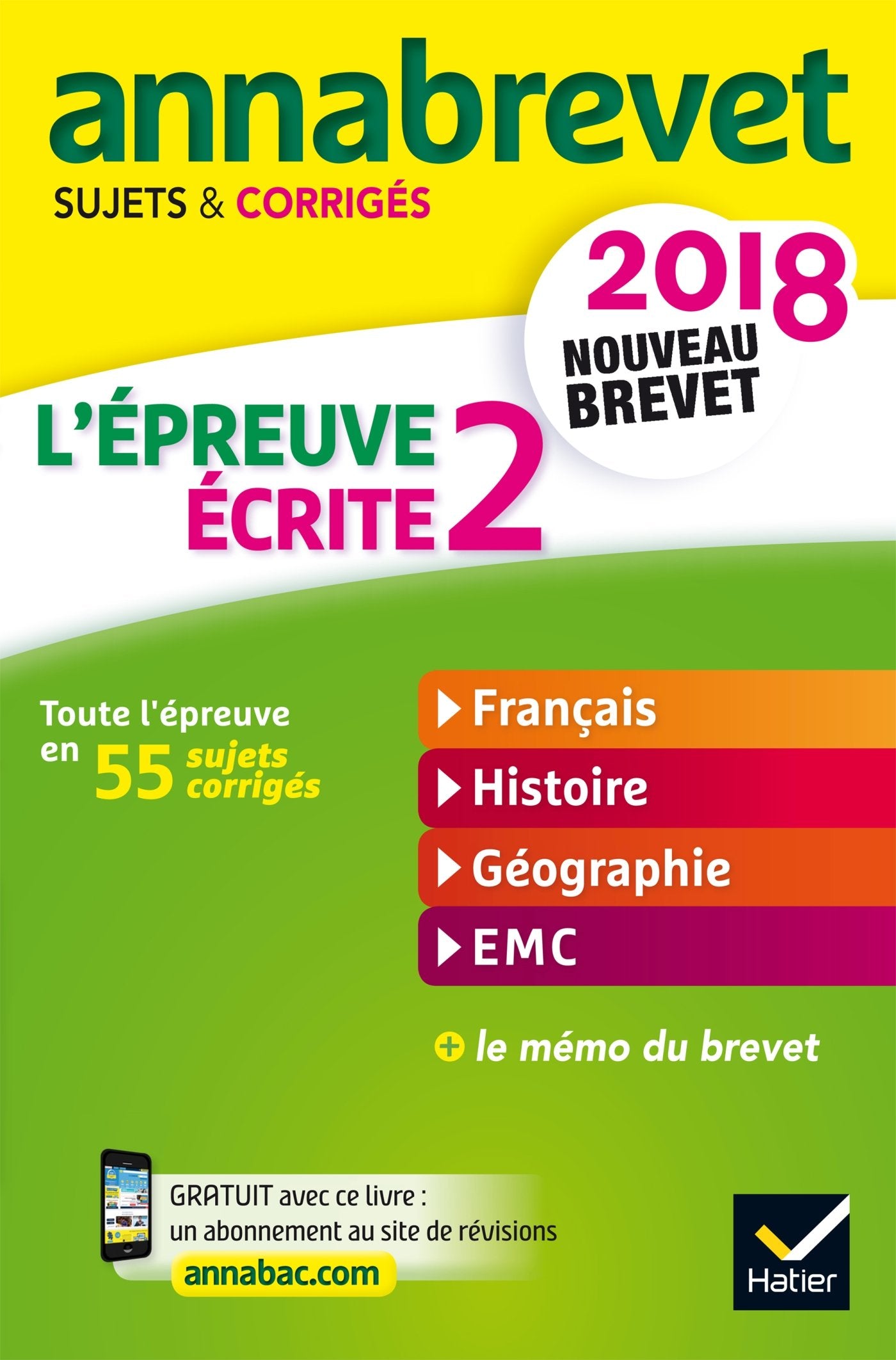 L'épreuve écrite 2 Français, Histoire, Géographie, EMC: Sujets et corrigés book
