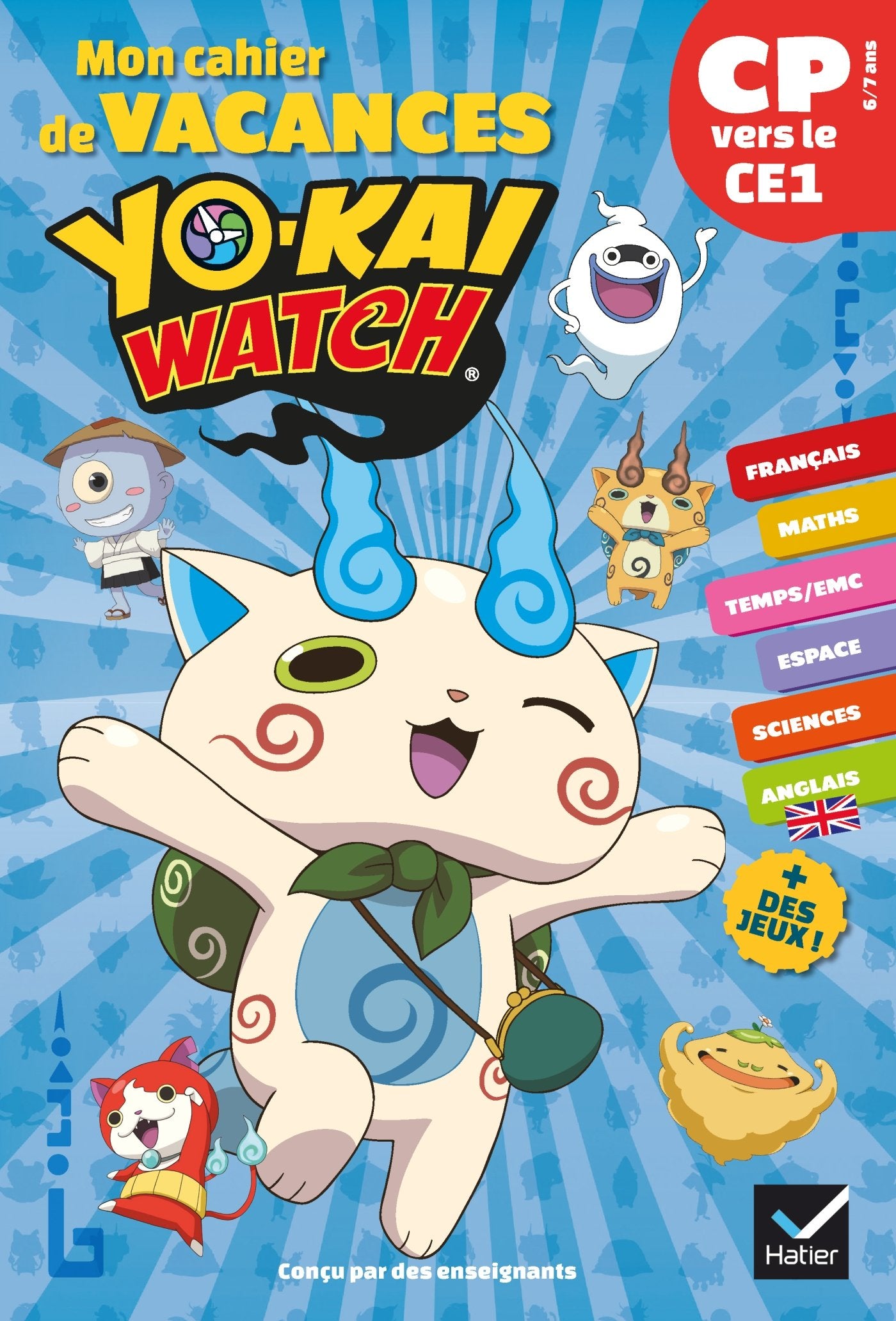 Mon cahier de vacances Yo-kai Watch du CP vers le CE1 6/7 ans book