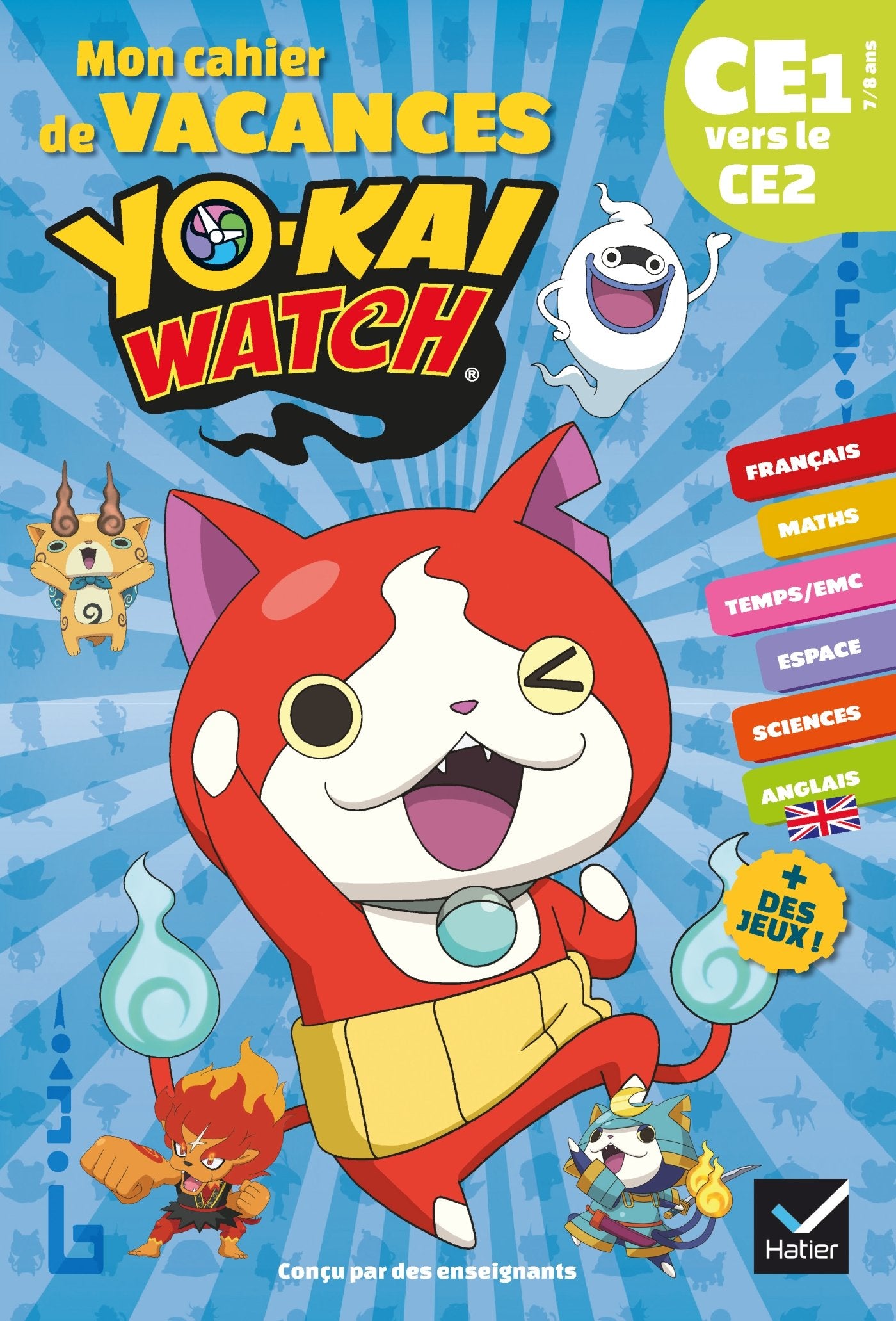 Mon cahier de vacances Yo-kai Watch du CE1 vers le CE2 7/8 ans Professional & Reference Books