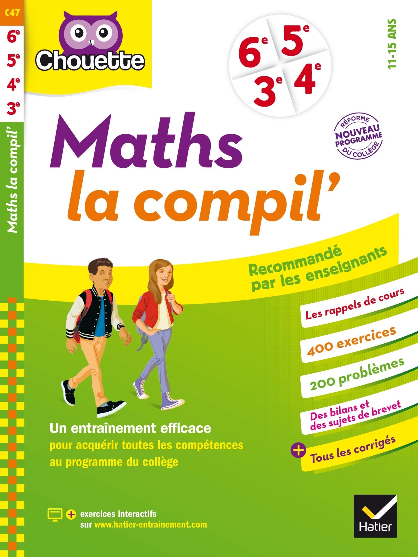 Maths La Compil' 6e, 5e, 4e, 3e: cahier d'entraînement pour toutes les années du collège Professional & Reference Books
