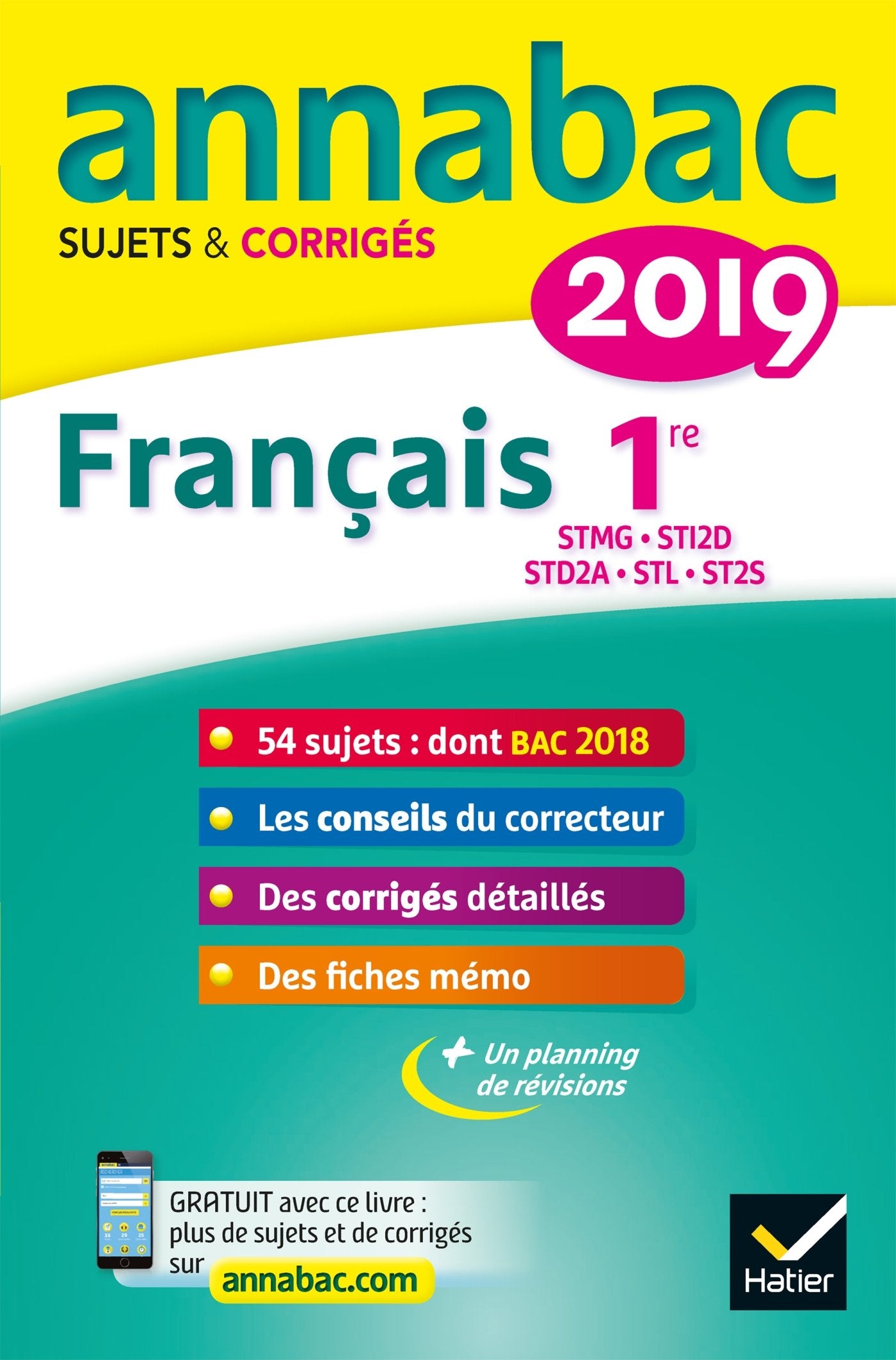 Français 1re séries technologiques STMG, STI2D, STD2A, STL, ST2S: Sujets et corrigés book
