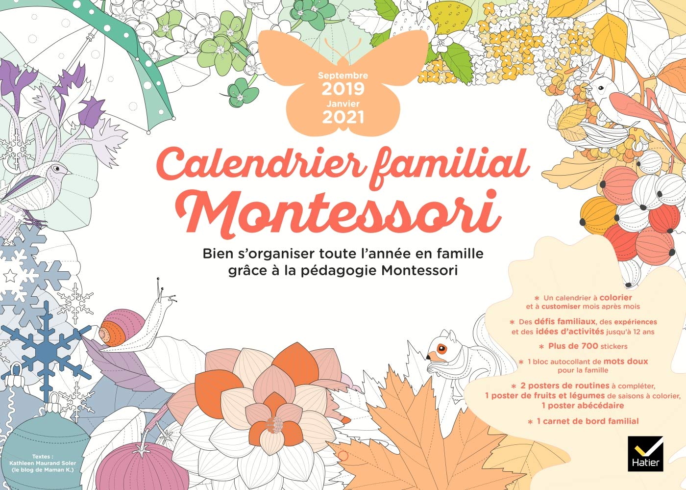 Calendrier familial Montessori septembre 2019 - janvier 2021 book