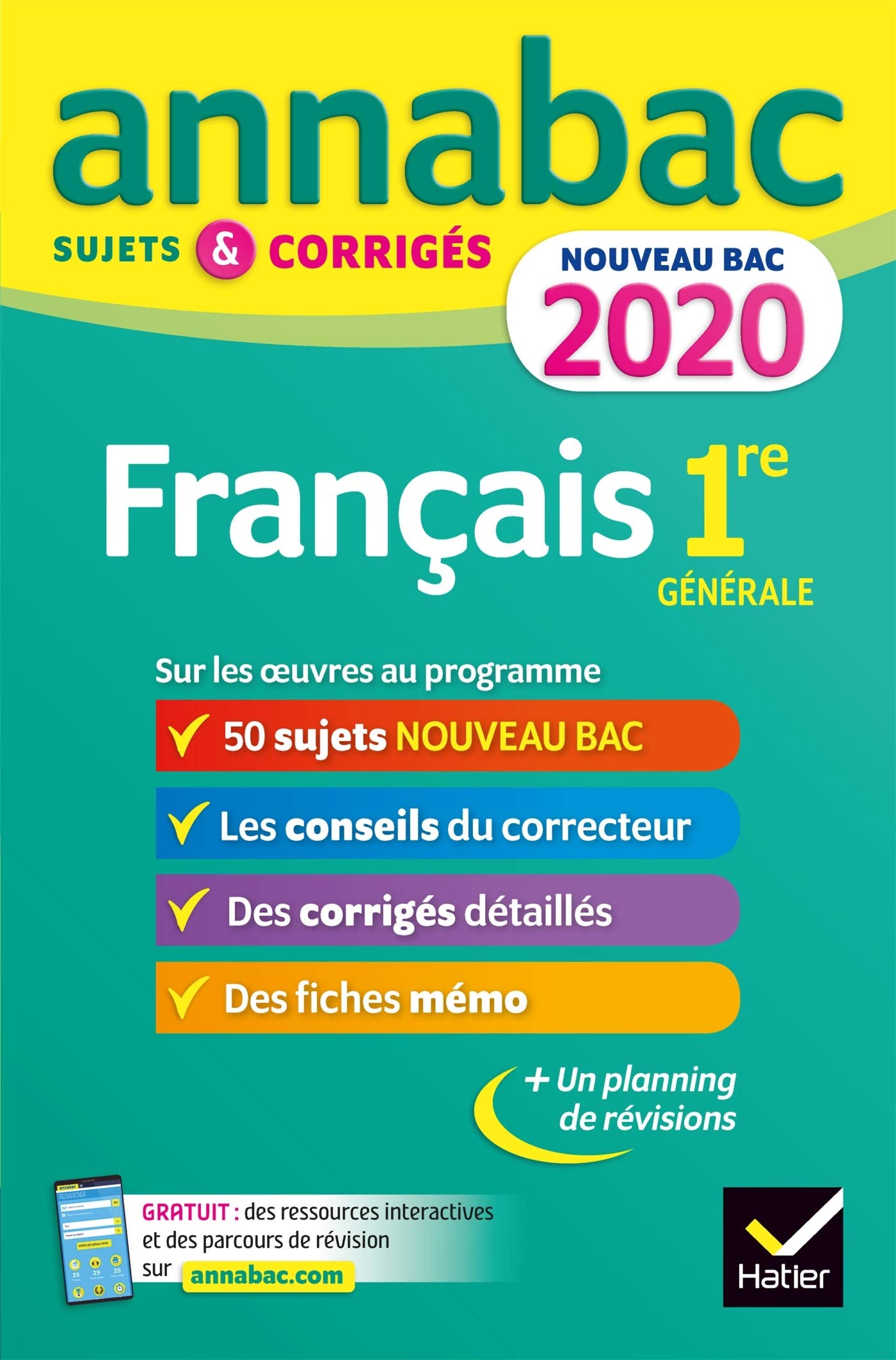 Annales Annabac 2020 Français 1re générale: sujets et corrigés pour le nouveau bac français Professional & Reference Books