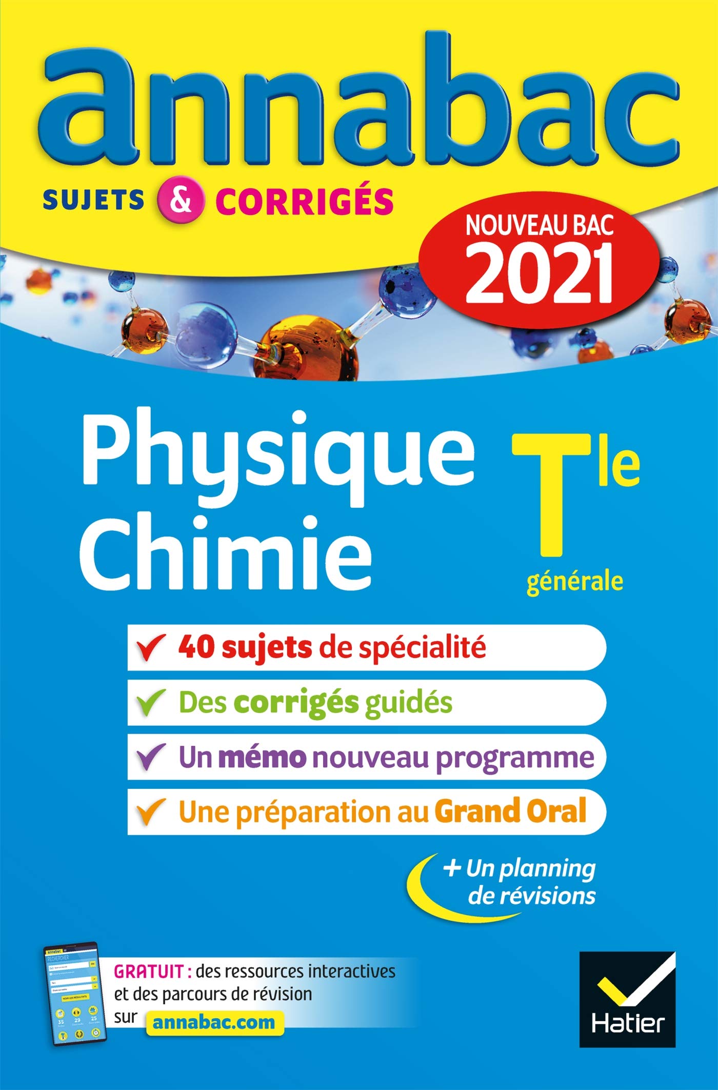 Annales du bac Annabac 2021 Physique-Chimie Tle générale (spécialité): sujets & corrigés nouveau bac Professional & Reference Books