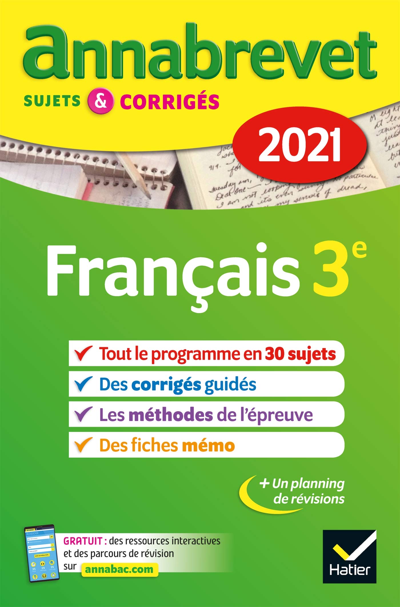 Annales du brevet Annabrevet 2021 Français 3e: sujets, corrigés & conseils de méthode Professional & Reference Books