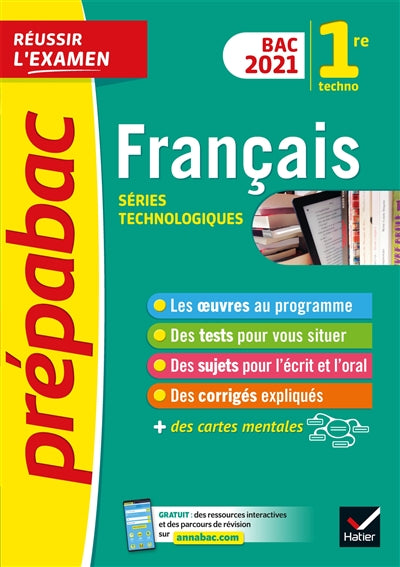 Product Image: Français 1re technologique : bac 2021