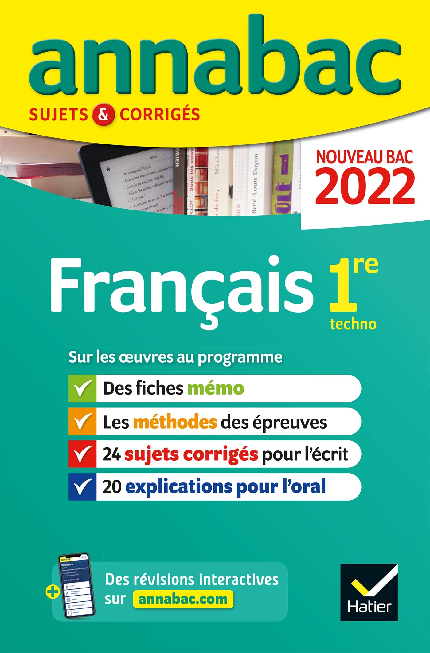 Annales du bac Annabac 2022 Français 1re technologique: méthodes & sujets corrigés nouveau bac Professional & Reference Books