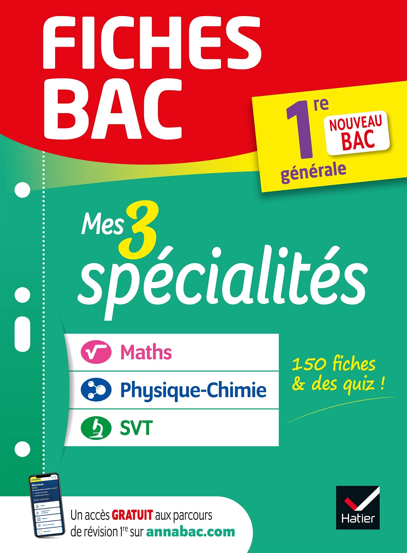 Fiches bac - Mes 3 spécialités 1re générale : Maths, Physique-chimie, SVT: nouveau programme de Première Professional & Reference Books