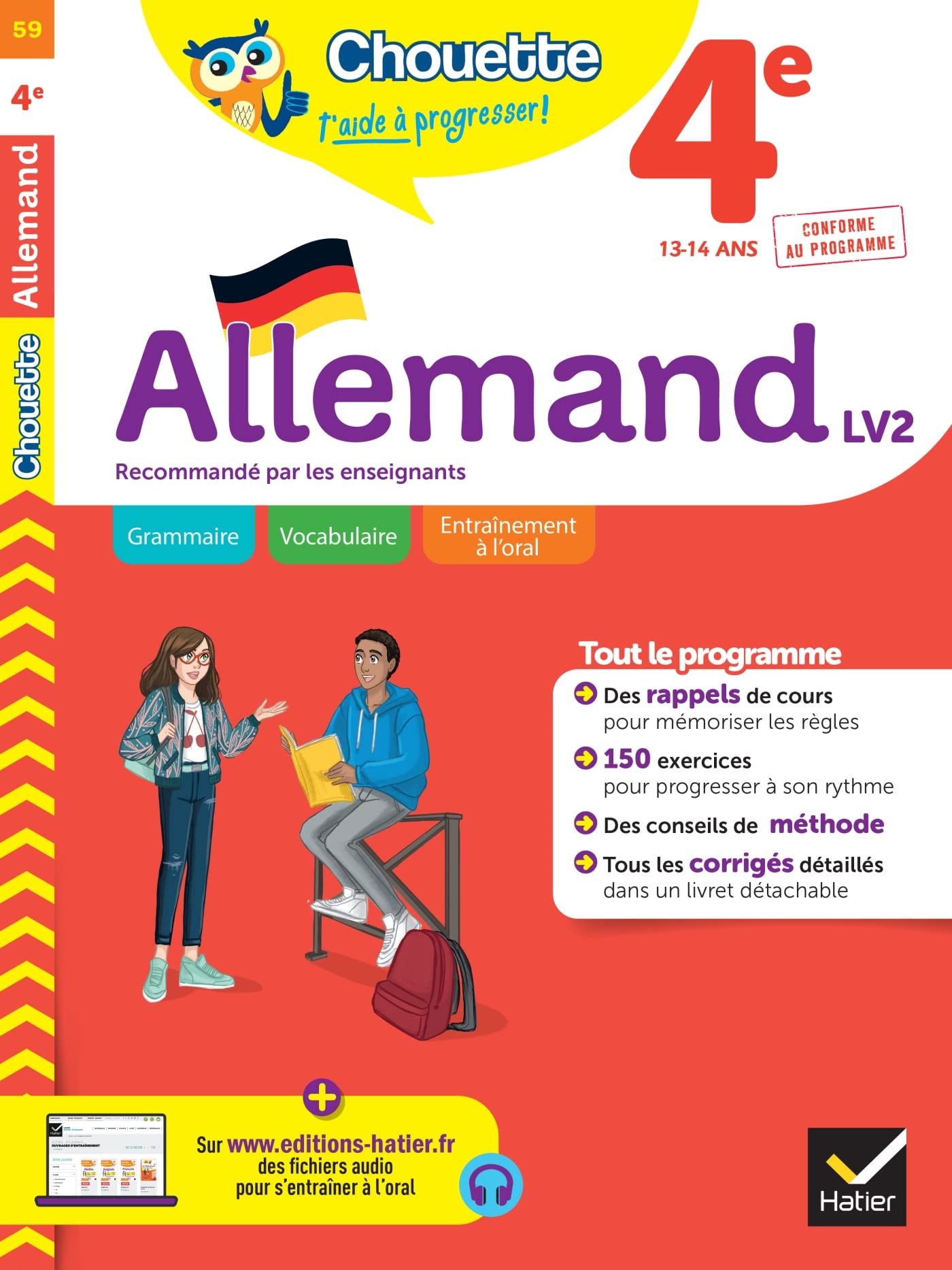 Chouette - Allemand 4e - LV2 (A1+, A2): cahier de révision et d'entraînement recommandé par les enseignants Non-fiction