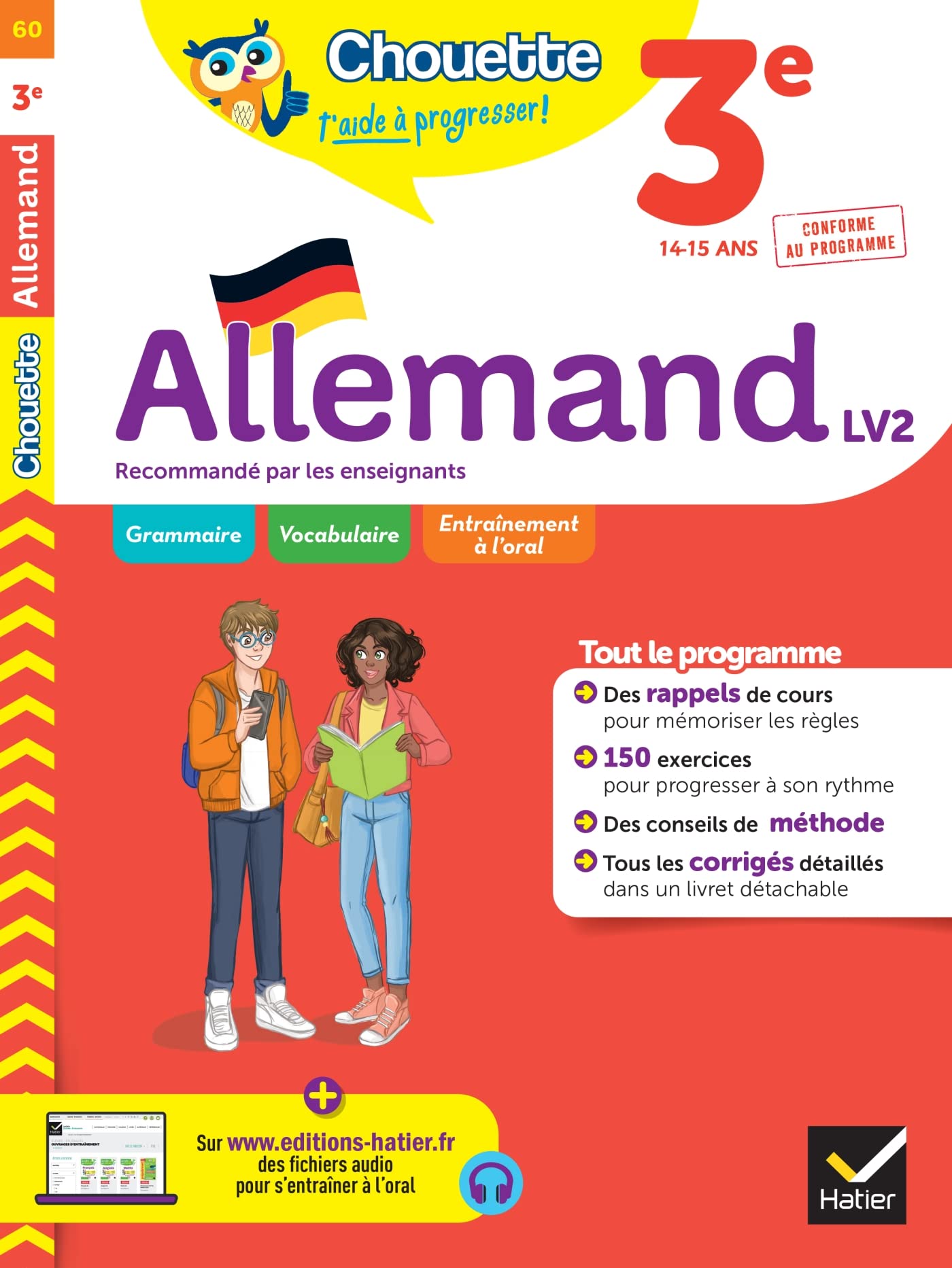 Chouette - Allemand 3e - LV2 (A2, A2+): cahier de révision et d'entraînement recommandé par les enseignants Non-fiction