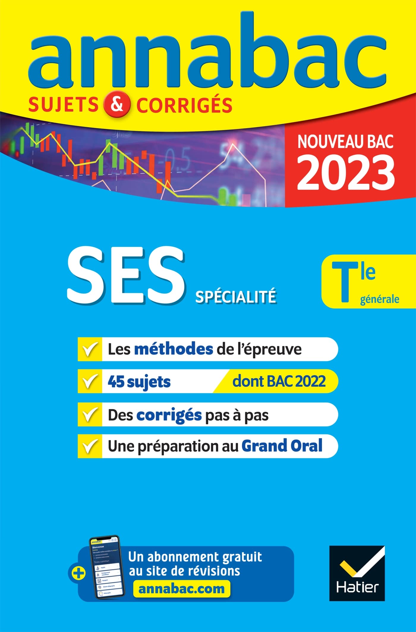 Annales du bac Annabac 2023 SES Tle générale (spécialité): méthodes & sujets corrigés nouveau bac Professional & Reference Books