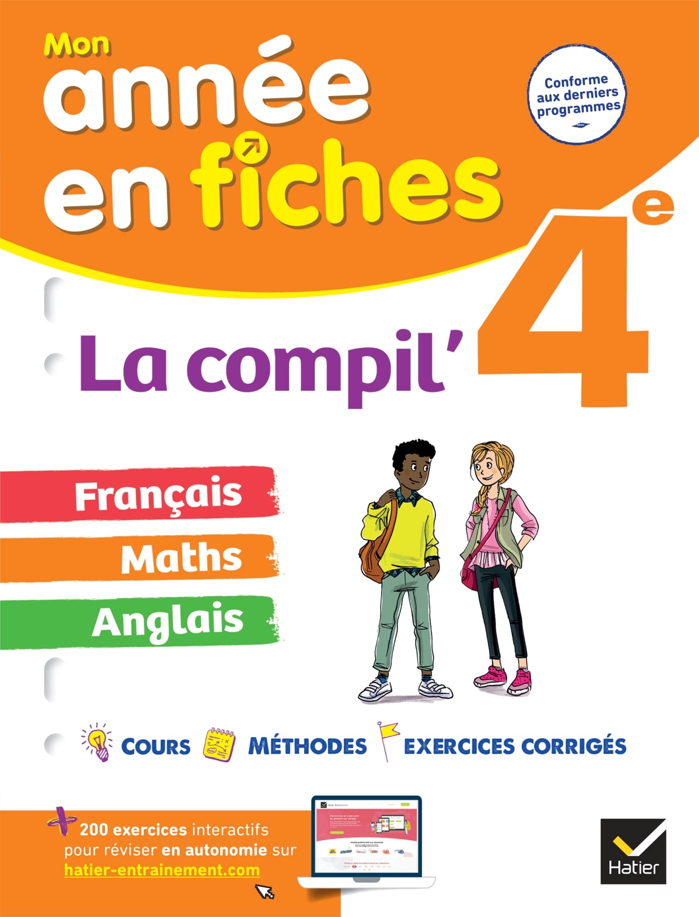 La Compil' 4e (tout-en-un) : français, maths et anglais: tout le programme de 4e en fiches Non-fiction