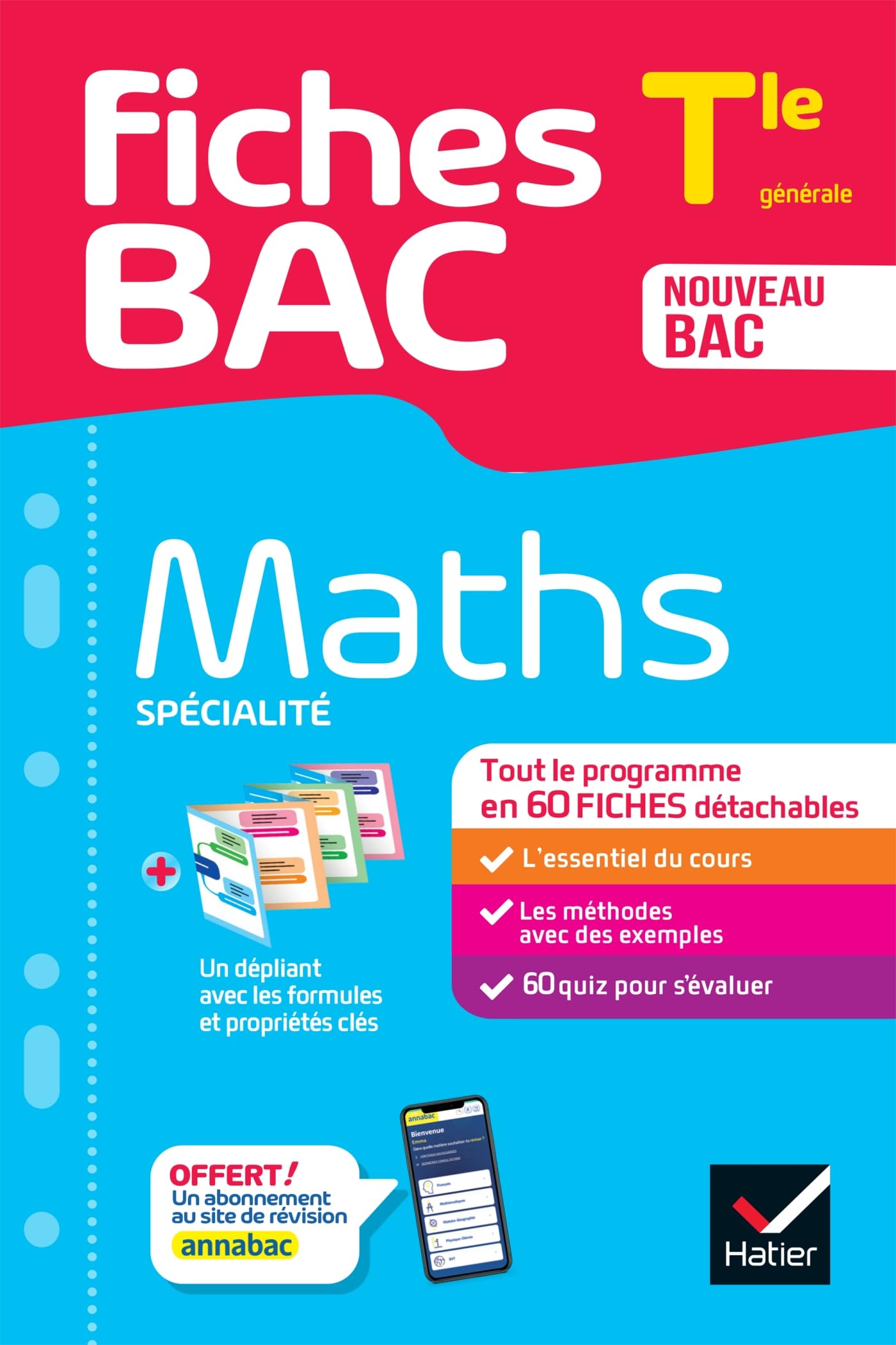 Fiches bac - Maths Tle (spécialité) - Bac 2026: tout le programme en fiches de révision détachables book