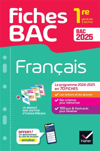 Product Image: Français, 1re générale & techno : bac 2025