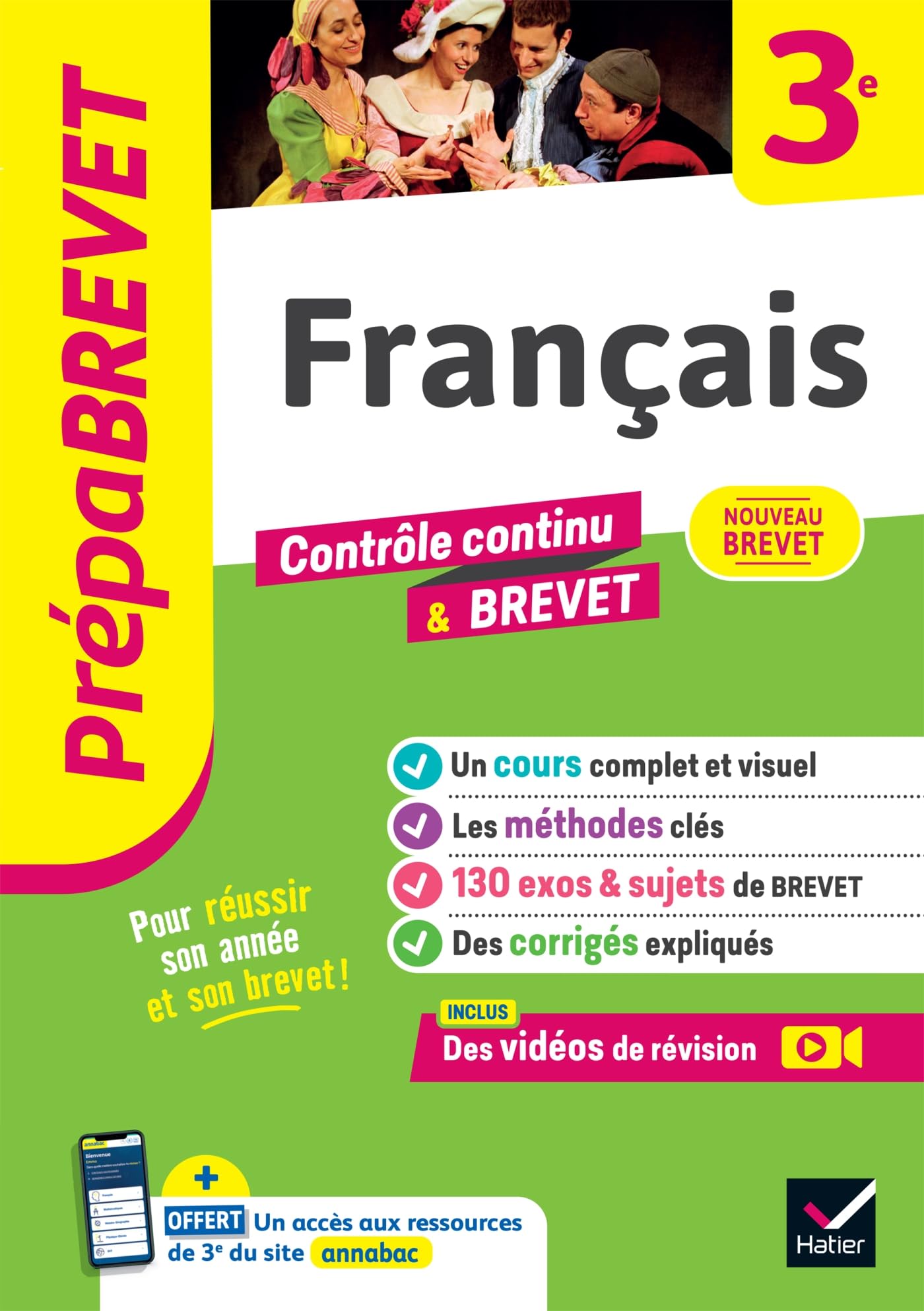 Prépabrevet - Français 3e - Brevet 2026: cours, méthodes & sujets de brevet corrigés book