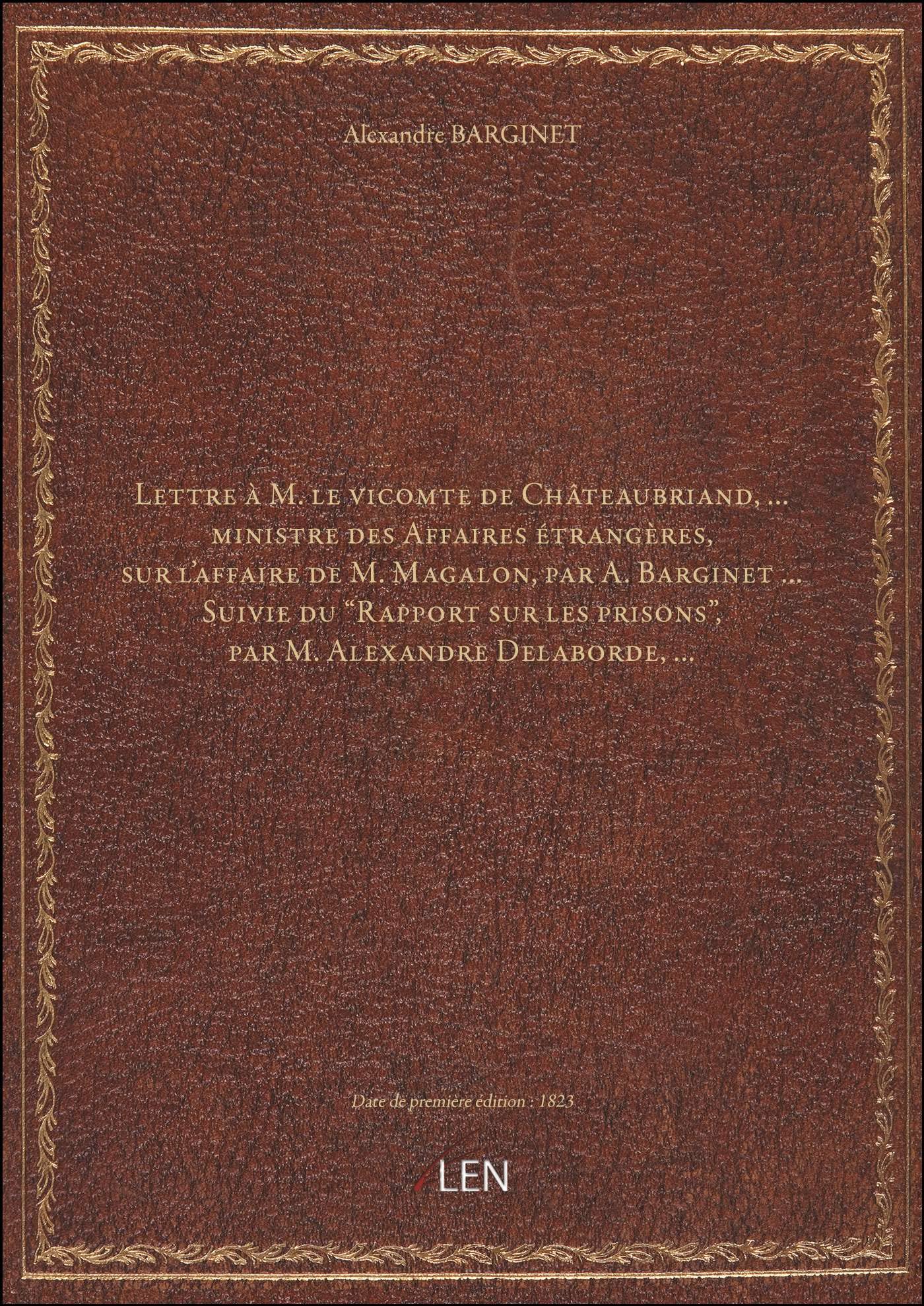 Lettre à M. le vicomte de Châteaubriand,... ministre des Affaires étrangères, sur l'affaire de M. Ma book