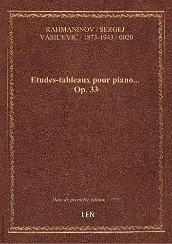Etudes-tableaux pour piano... Op. 33 book