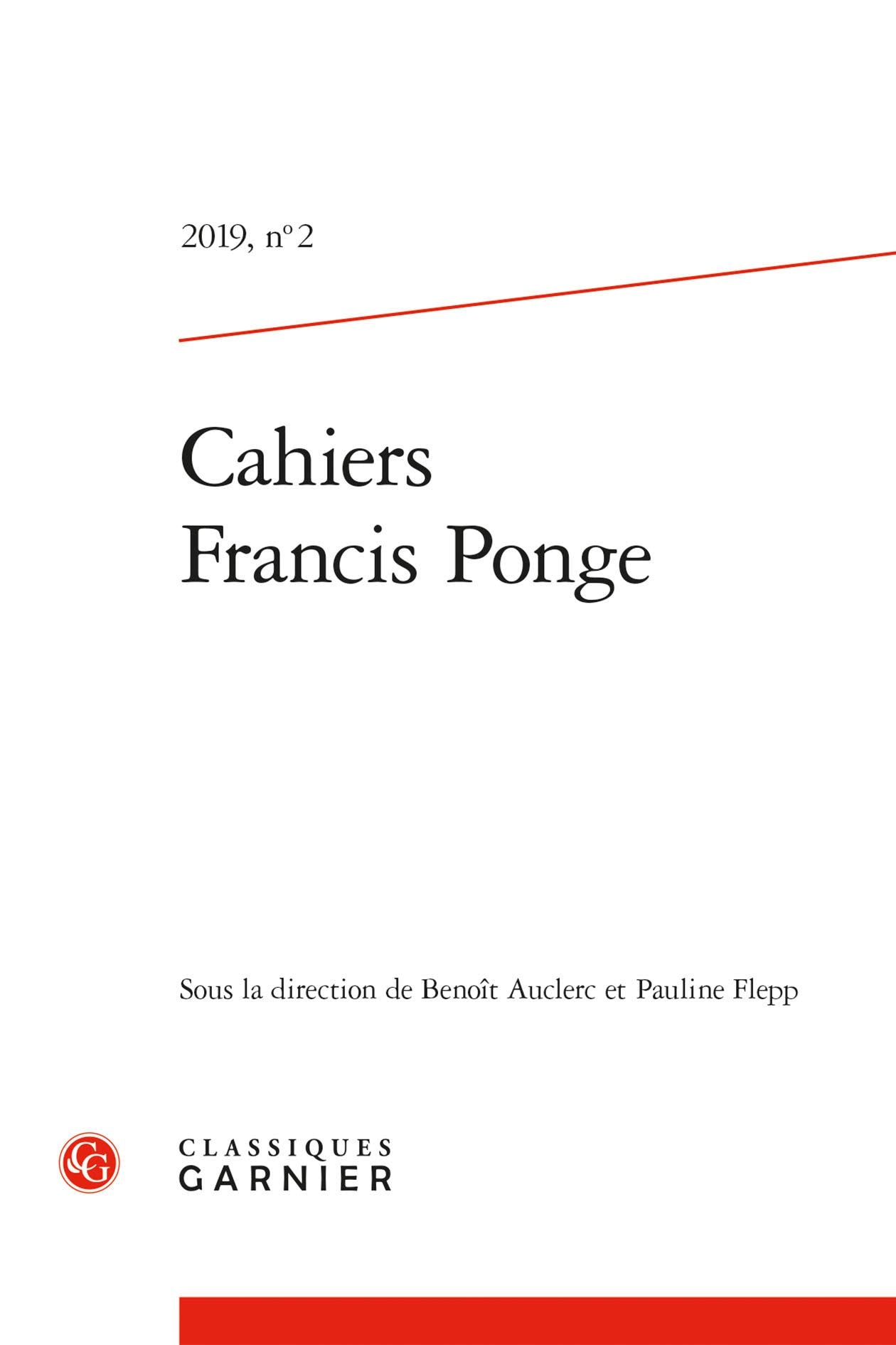 Cahiers Francis Ponge: Ponge dans le paysage littéraire contemporain, correspondances (2019) (2019, n° 2) book