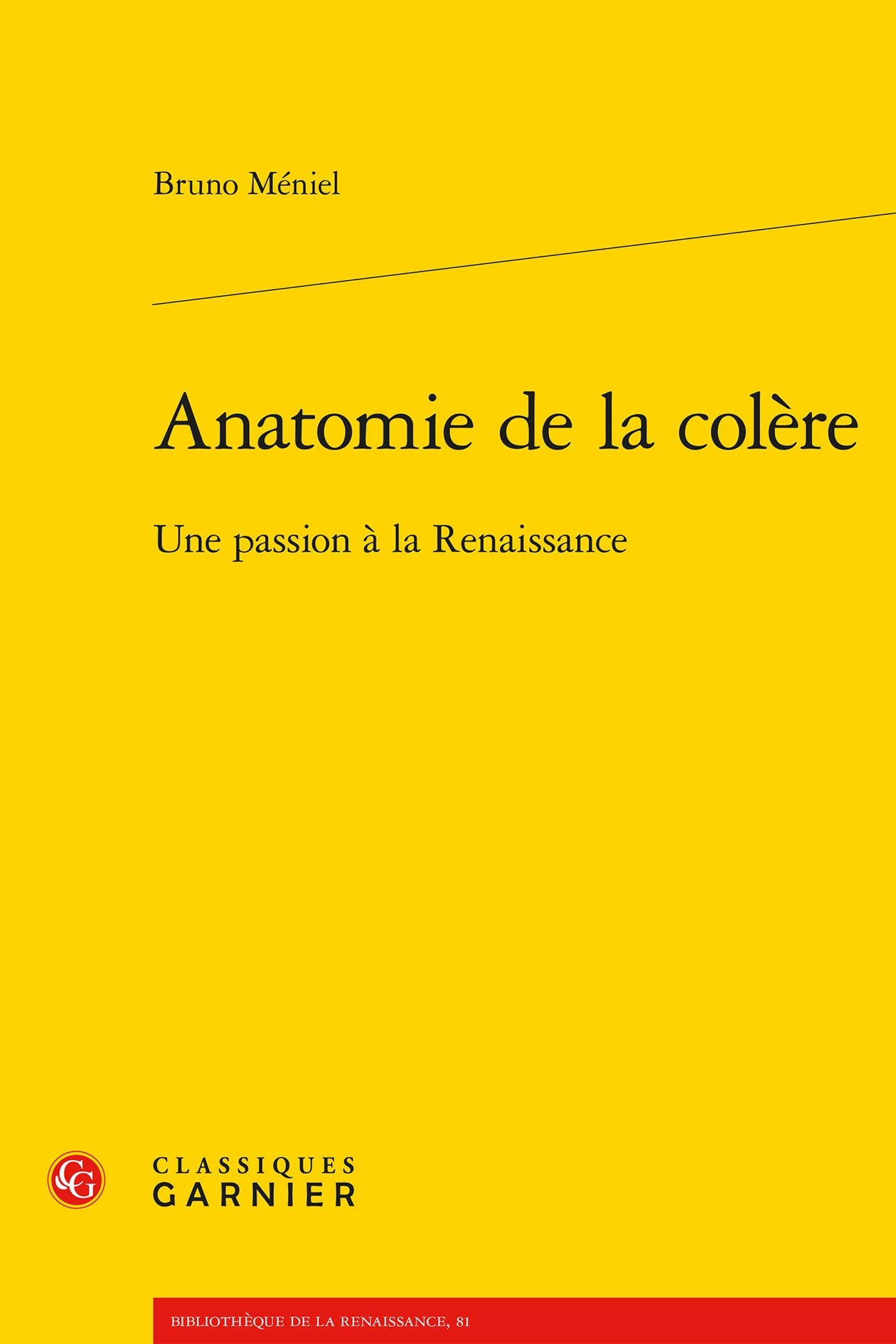 Anatomie de la colère: Une passion à la Renaissance book