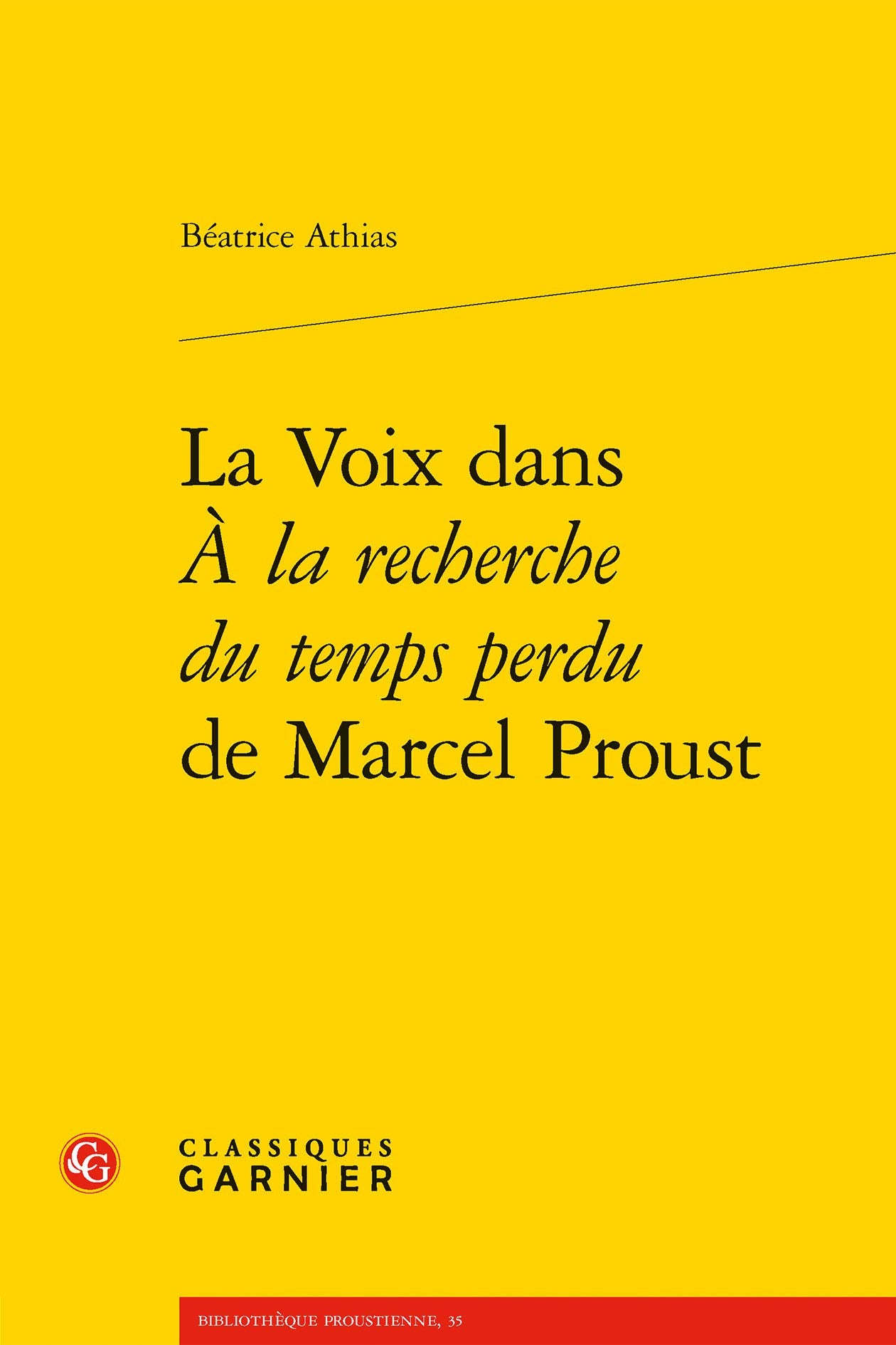 La Voix dans À la recherche du temps perdu de Marcel Proust book